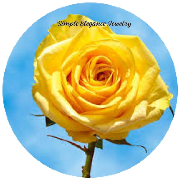 Yellow Rose Snap Charm for Snap Charm Jewelry 20mm - Snap Jewelry