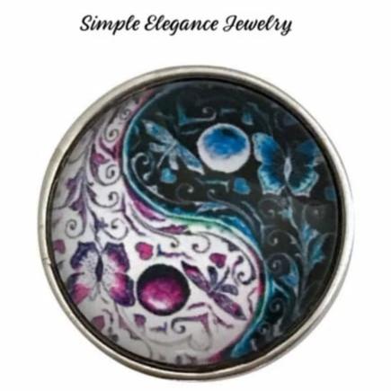 Yin Yang Purple 20mm Snap-Snap Charm Jewelry - Snap Jewelry