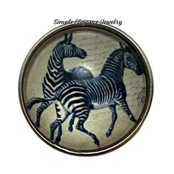 Zebra Snap Charm 20mm - Snap Jewelry